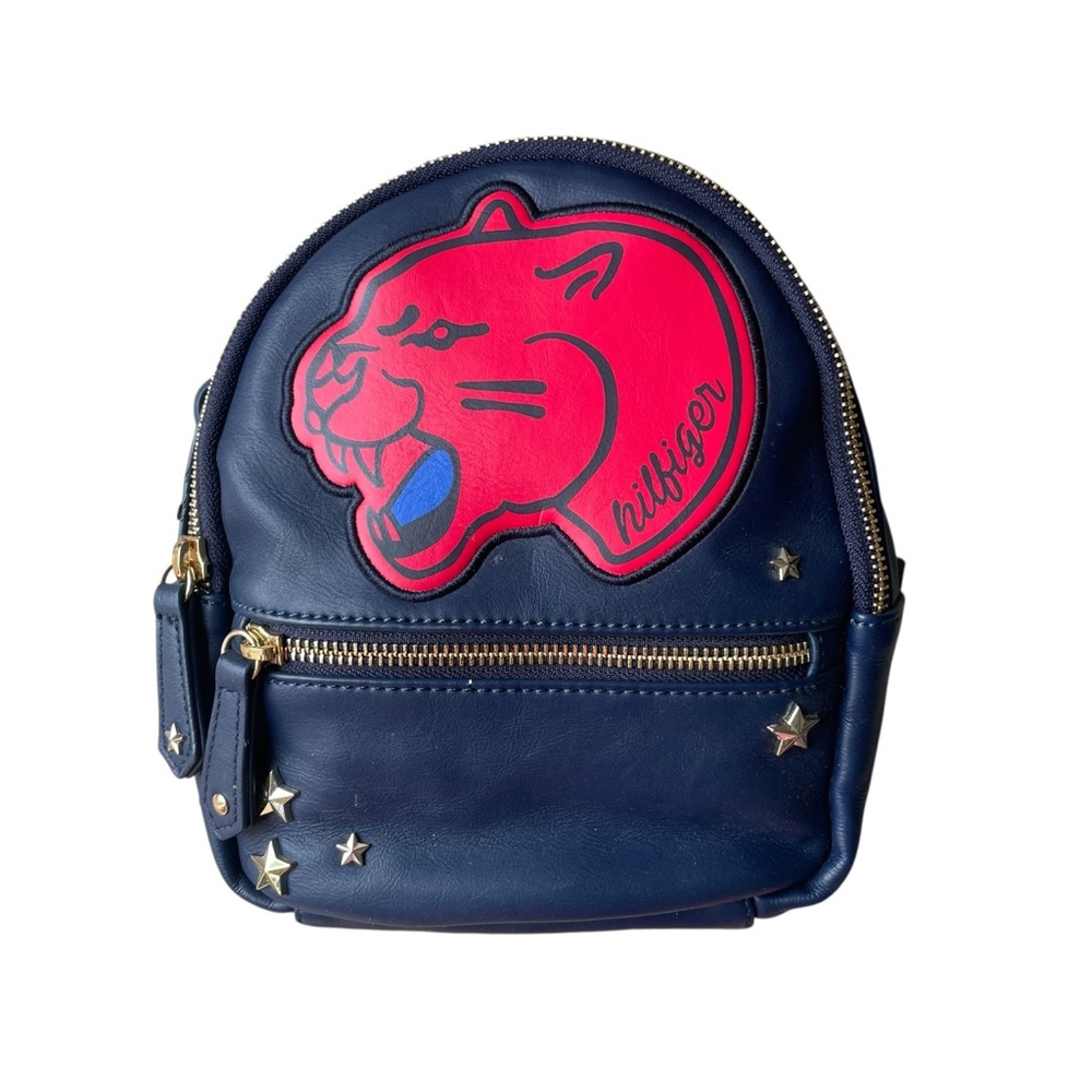 Tommy Hilfiger Panther Backpack Purse Navy and Red